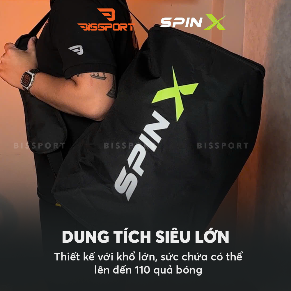 Túi Đựng Bóng Pickleball SPINX Chính Hãng - Sức Chứa 110 Quả - Dung Tích Lớn